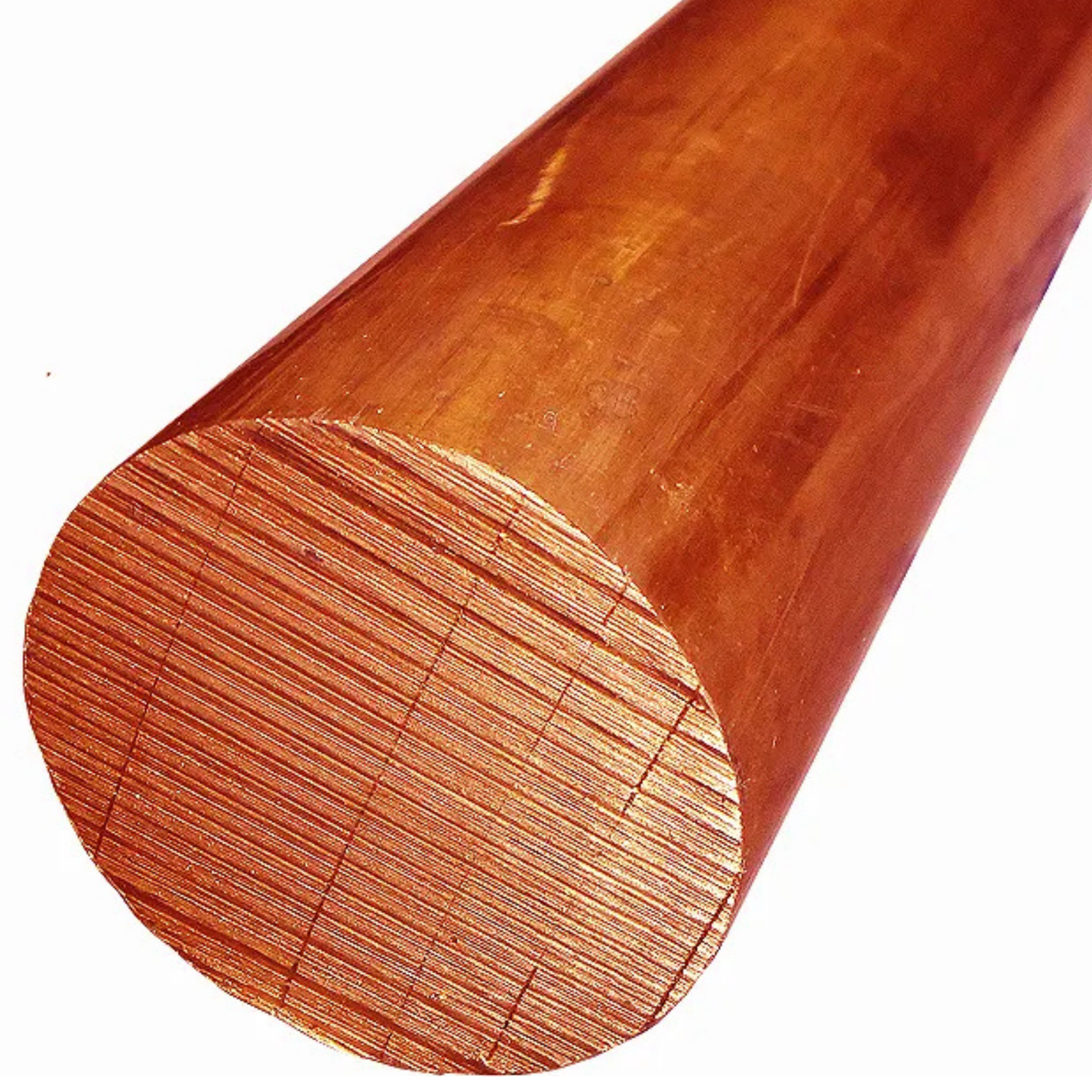 Copper Round Bar 1" C110 B187 - cross section