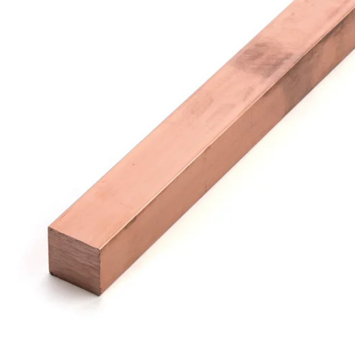 Copper Square Bar 3/8" C110 B187 - cross section