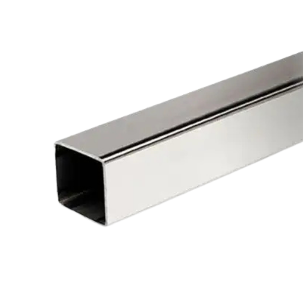 Polished Stainless Steel Square Tube | 1-1/4" x 1/8" | 304 | 180 Grit