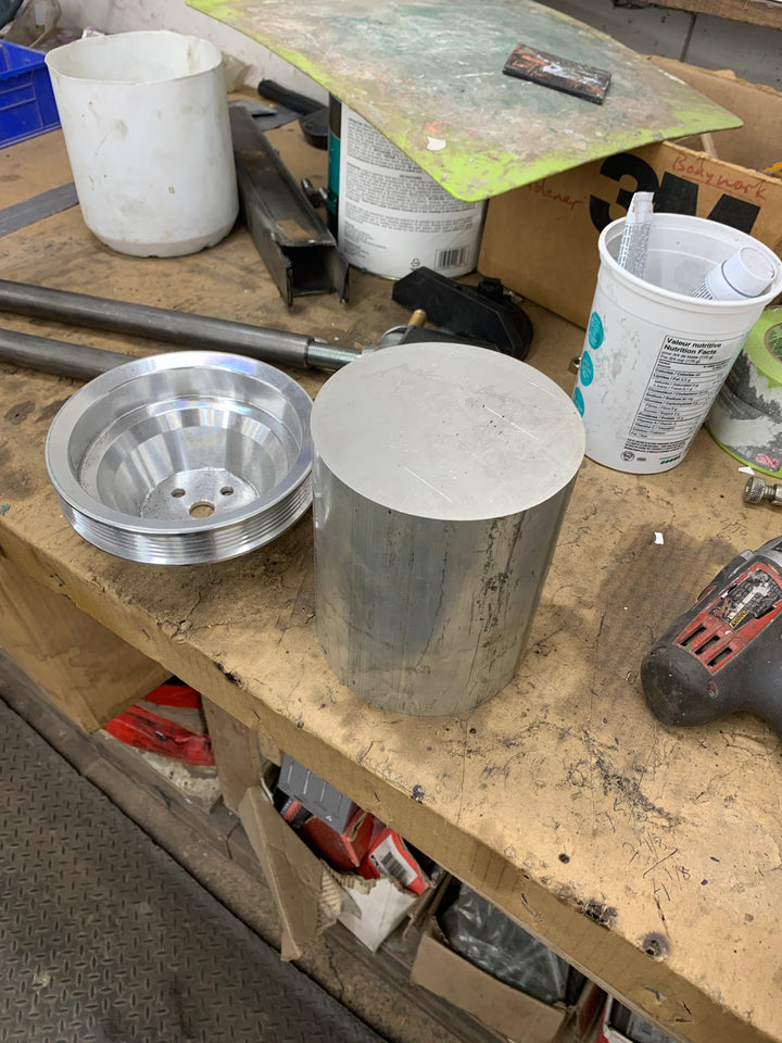 Crankshaft Pulley Extension, a Aluminum project built with Metals 'R' Us stock, photo 1