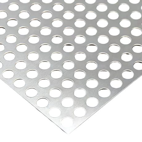 Perforated Stainless Steel Sheets 1/4" Holes 3/8 16GA CTR