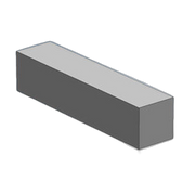 Carbon Steel Square Bar 1/4" x 1" 1018 Cold Finished